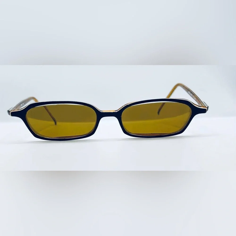 Norma Kamali 7178 Safari Brown Rectangular Sunglasses Frames Only - Picture 3 of 8